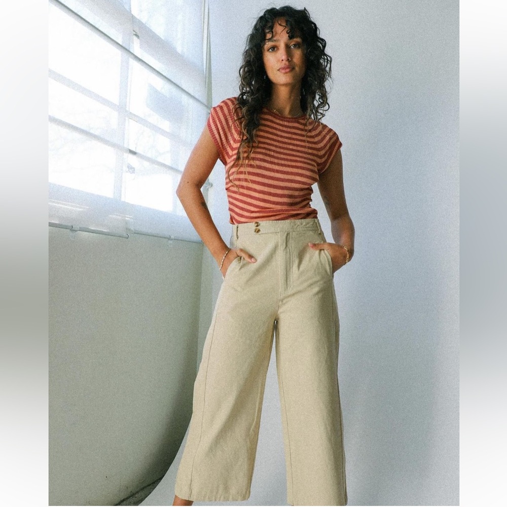 Free People redwood peach slinky baby tee size XS